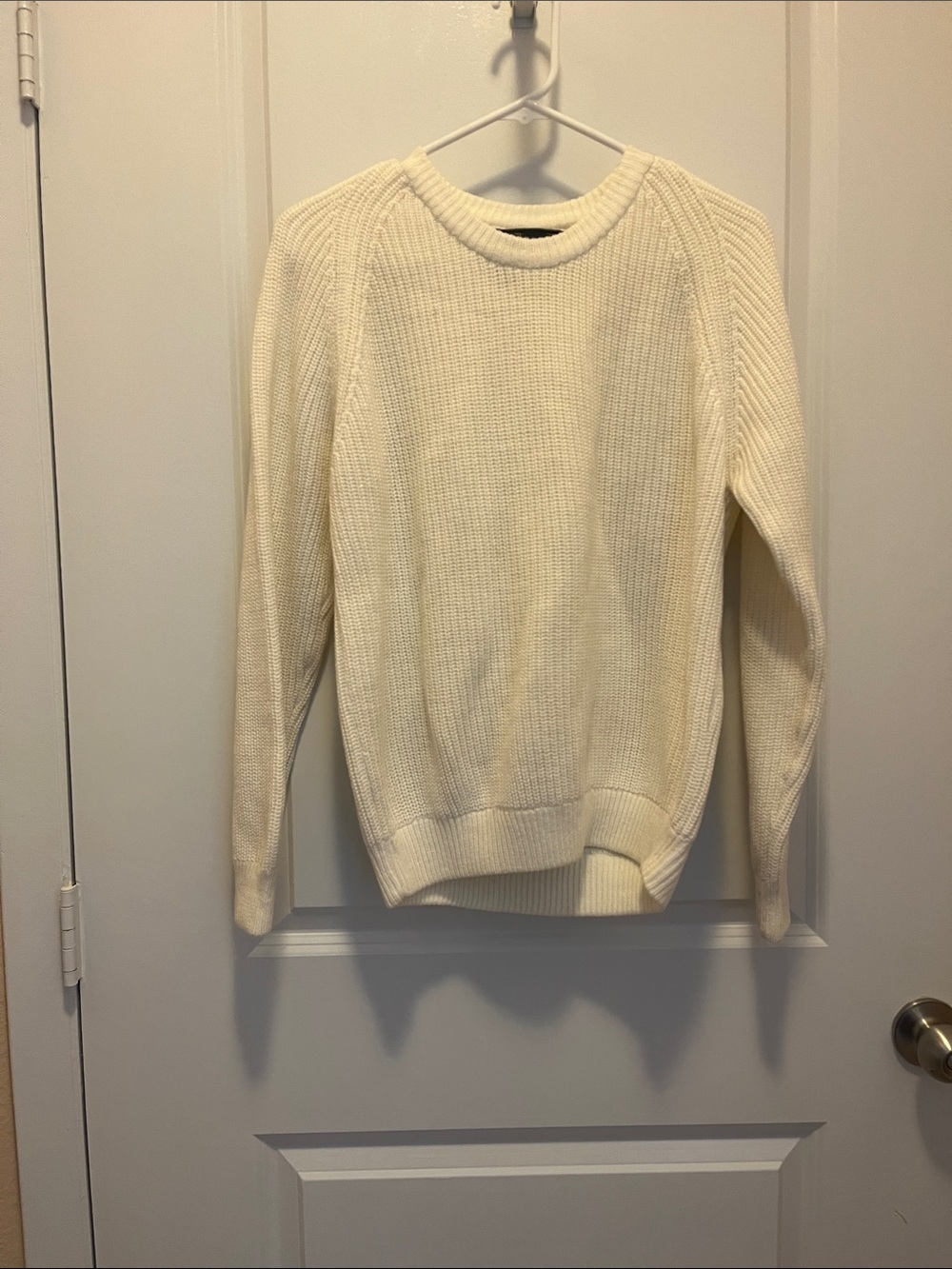 Antthony Women's Cream Knit Crewneck Sweater